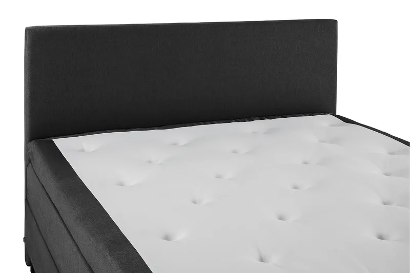 Lucky Komplett Sengepakke 180x200 Lateks Glatt Sengegavl - Svart/Grå - Møbler - Senger - Kontinentalsenger