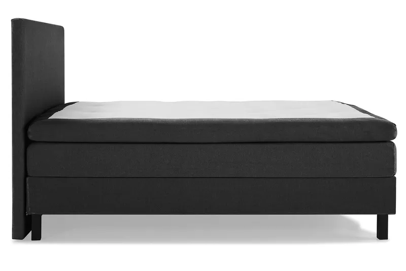 Lucky Komplett Sengepakke 180x200 Lateks Glatt Sengegavl - Svart/Grå - Møbler - Senger - Kontinentalsenger