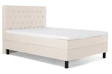 Lucky Komplett Sengpakke 120x200 cm Skummadrass Diamant Gavl - Beige - Møbler - Senger - Kontinentalsenger