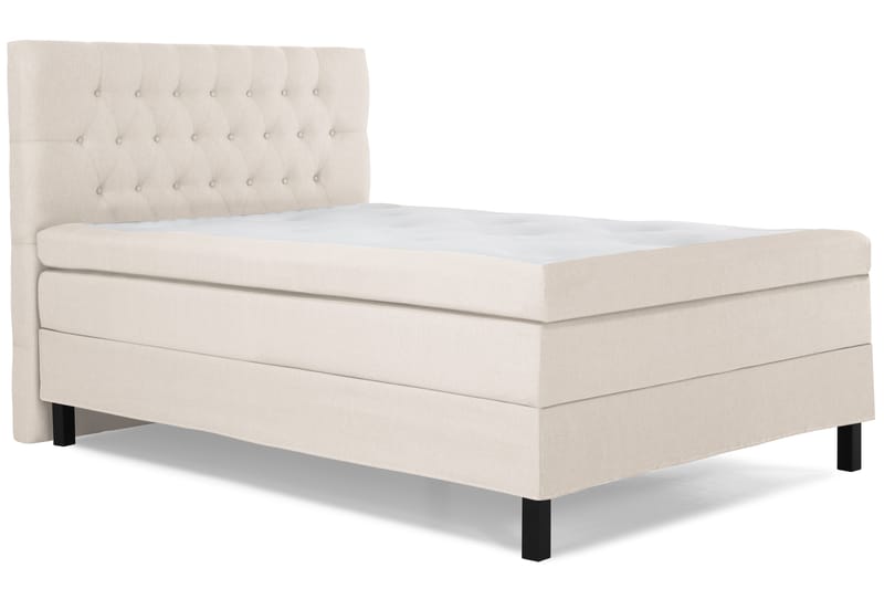 Lucky Komplett Sengpakke 140x200 cm Memory Diamant Sengegavl - Beige - Møbler - Senger - Kontinentalsenger