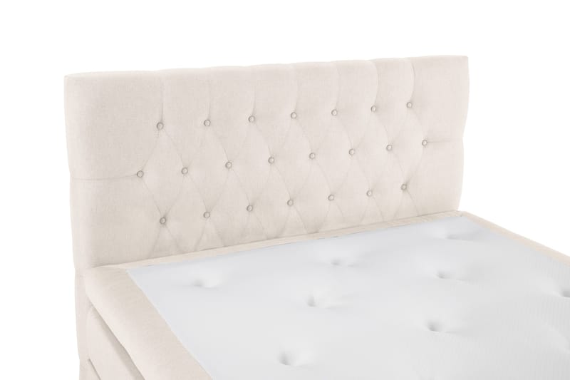 Lucky Komplett Sengpakke 140x200 cm Memory Diamant Sengegavl - Beige - Møbler - Senger - Kontinentalsenger