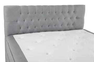 Lucky Komplett Sengpakke 180x200 cm Memory Diamant Sengegavl - Mellangrå - Møbler - Senger - Kontinentalsenger