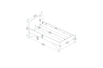 Luses Sengeramme 94,4x194 cm - Brun - Møbler - Senger - Sengeramme & sengestamme