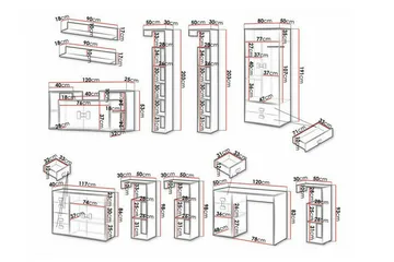 Brown - Møbler - Senger - Møbelsett til soverom
