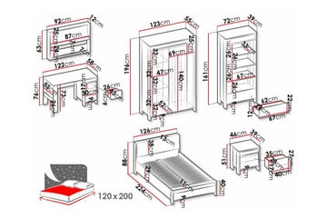 Rathmore Møbelsett For Soverommet - Svart - Møbler - Senger - Møbelsett til soverom