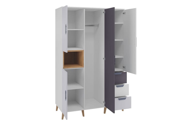 Sayuki Møbelsett Til Soverom - Hvit/Grå - Møbler - Senger - Møbelsett til soverom