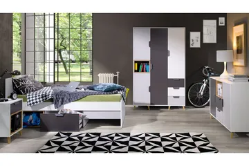 Sayuki Møbelsett Til Soverom - Hvit/Grå - Møbler - Senger - Møbelsett til soverom