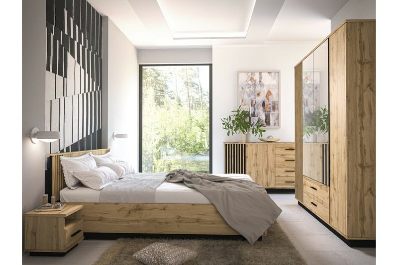 Strathy Møbelsett for Soverom - Svart - Møbler - Senger - Møbelsett til soverom