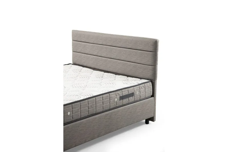 Madrass, Underdel og Hodegjerde Sonyi Sett Lys Grå - 120 x 114 x 200 cm - Møbler - Senger - Sengeramme & sengestamme