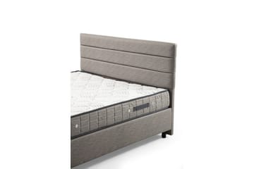 Madrass, Underdel og Hodegjerde Sonyi Sett Lys Grå - 120 x 114 x 200 cm - Møbler - Senger - Sengeramme & sengestamme