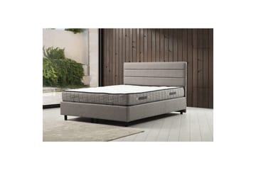 Madrass, Underdel og Hodegjerde Sonyi Sett Lys Grå - 120 x 114 x 200 cm - Møbler - Senger - Sengeramme & sengestamme