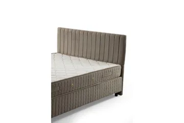 Madrass, Underdel og Hodegjerde Sudamal Sett Brun - 120 x 114 x 200 cm - Møbler - Senger - Dobbeltsenger