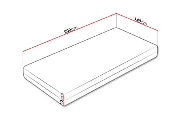 Calne Skummadrass 140x200 cm - Hvit - Møbler - Senger - Madrasser - Skummadrass