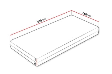 Dalette Fjærmadrass 160x200 cm - Hvit - Møbler - Senger - Madrasser - Springfjærmadrass & rammemadras