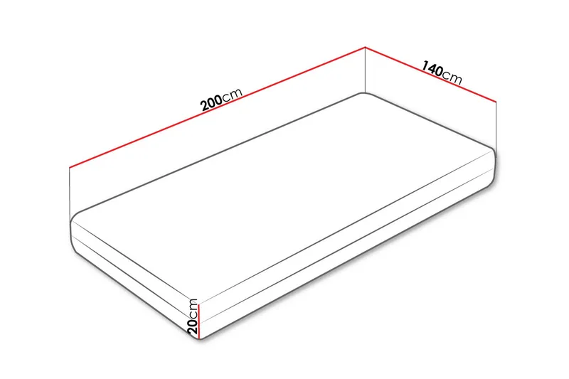 Elsanor Fjærmadrass 140x200 cm - Hvit - Møbler - Senger - Madrasser - Springfjærmadrass & rammemadras