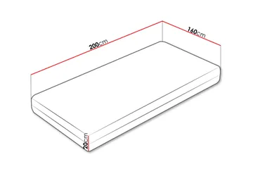 Elsanor Fjærmadrass 160x200 cm - Hvit - Møbler - Senger - Madrasser - Springfjærmadrass & rammemadras