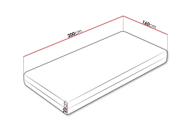 Elsanor Fjærmadrass 160x200 cm - Hvit - Møbler - Senger - Madrasser - Springfjærmadrass & rammemadras