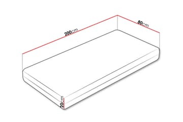 Elsanor Fjærmadrass 80x200 cm - Hvit - Møbler - Senger - Madrasser - Springfjærmadrass & rammemadras
