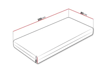 Elsanor Fjærmadrass 80x200 cm - Hvit - Møbler - Senger - Madrasser - Springfjærmadrass & rammemadras