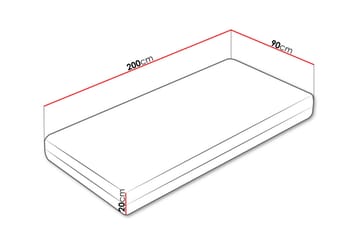Elsanor Fjærmadrass 90x200 cm - Hvit - Møbler - Senger - Madrasser - Springfjærmadrass & rammemadras