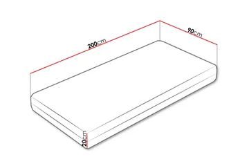 Elsanor Fjærmadrass 90x200 cm - Hvit - Møbler - Senger - Madrasser - Springfjærmadrass & rammemadras