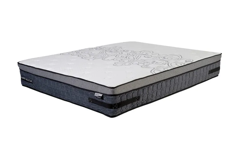 Fjermadrass HARMONY DELUX 90x200xH30cm, Grå/Hvit