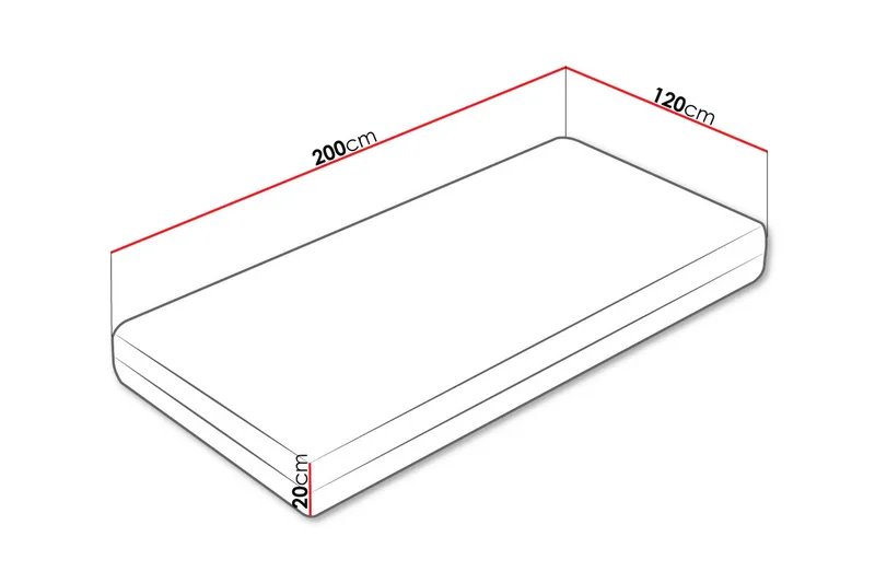 Freeborn Fjærmadrass 120x200 cm - Hvit - Møbler - Senger - Madrasser - Springfjærmadrass & rammemadras