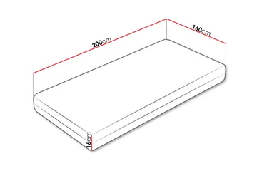 Fynlee Skummadrass 160x200 cm - Hvit - Møbler - Senger - Madrasser - Skummadrass