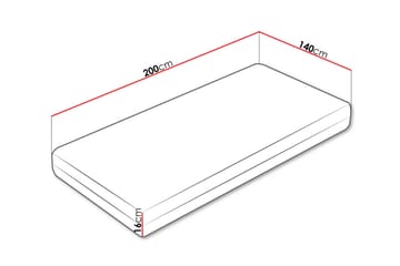 Gamini Skummadrass 140x200 cm - Hvit - Møbler - Barnemøbler - Barneseng & Juniorseng - Rammemadrass barn & barnemadrass