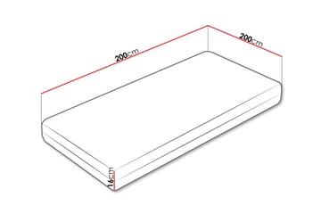 Gamini Skummadrass 200x200 cm - Hvit - Møbler - Barnemøbler - Barneseng & Juniorseng - Rammemadrass barn & barnemadrass