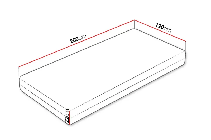 Huvudstorp Fjærmadrass 120x200 cm - Hvit - Møbler - Barnemøbler - Barneseng & Juniorseng - Rammemadrass barn & barnemadrass