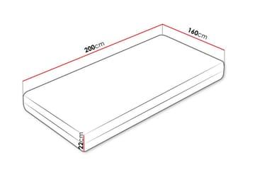 Huvudstorp Fjærmadrass 160x200 cm - Hvit - Møbler - Barnemøbler - Barneseng & Juniorseng - Rammemadrass barn & barnemadrass