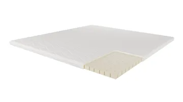 HVILA Latex overmadrass i punktelastisk lateks 160x200 cm – 7 cm medium/fast, vaskbart trekk - Møbler - Senger - Madrasser - Overmadrass