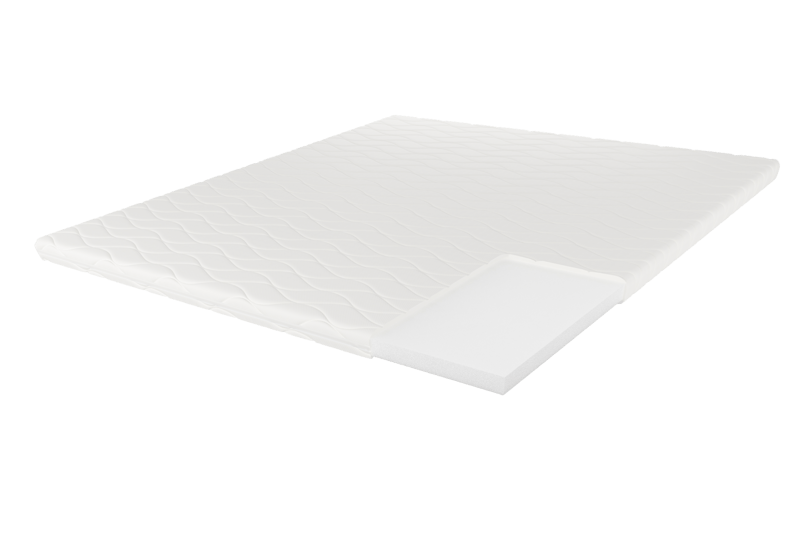 HVILA Overmadrass 180x200 cm – 7 cm polyeterskum, myk/medium med vaskbart trekk - Møbler - Senger - Madrasser - Skummadrass