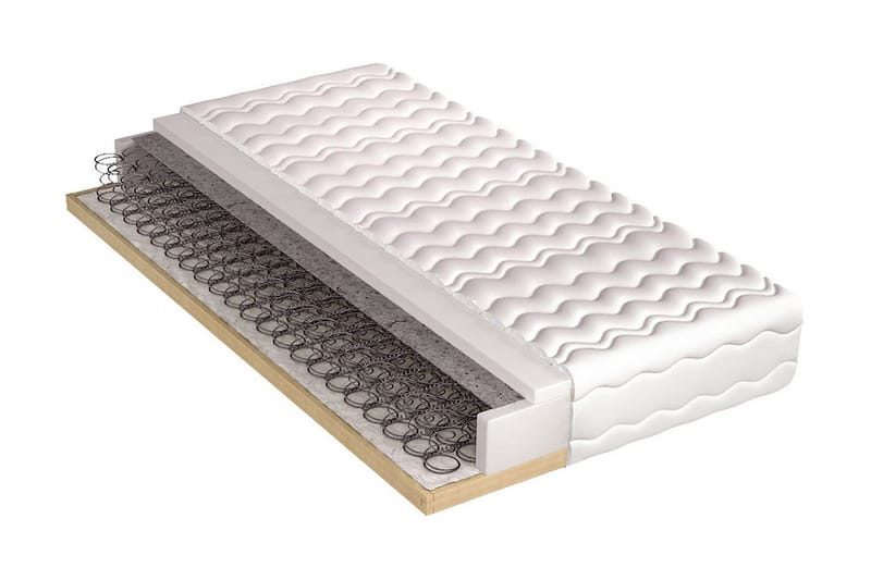 Madrass Hela 200X90X21 Cm, Grå / Hvit