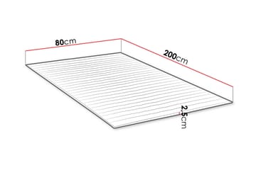 Mandula Overmadrass 80 cm - Hvit - Møbler - Senger - Madrasser - Overmadrass