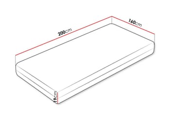 Milleryr Skummadrass 160x200 cm - Hvit - Møbler - Senger - Madrasser - Skummadrass