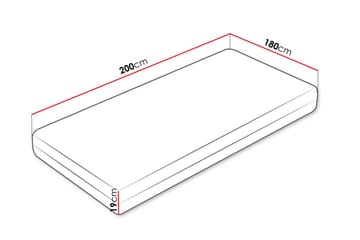 Milleryr Skummadrass 180x200 cm - Hvit - Møbler - Senger - Madrasser - Skummadrass