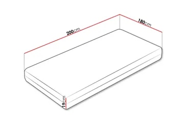 Norrebon Fjærmadrass 180x200 cm - Hvit - Møbler - Senger - Madrasser - Springfjærmadrass & rammemadras