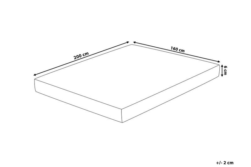 Comfy Overmadrass 160200 cm Hvit Hvit - Hvit - Møbler - Senger - Madrasser - Overmadrass