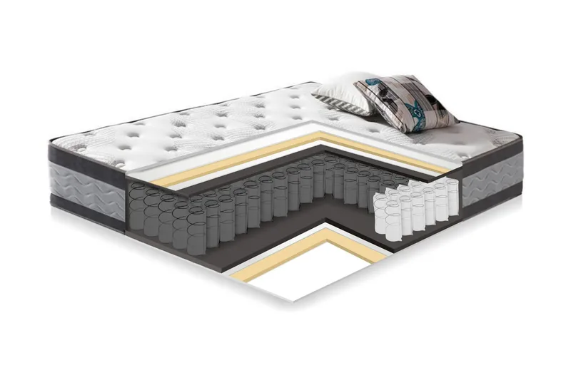 Fjermadrass Harmony Duo 90x200xh27cm - Hvit - Møbler - Senger - Madrasser - Overmadrass