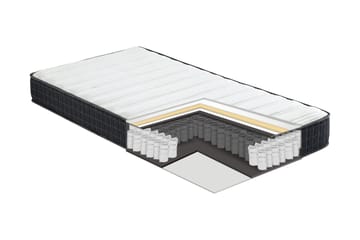 Fjermadrass Harmony Uno Pocket 160x200xh20 cm - Hvit/Grå - Møbler - Senger - Madrasser - Overmadrass