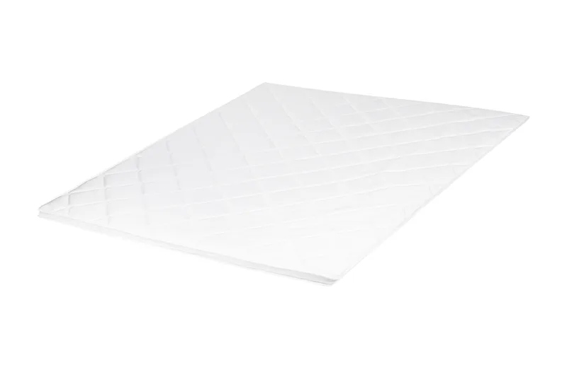 HVILA Duo overmadrass vendbar med sommer- og vinterside, 180x200 cm – 7 cm myk/medium, polyeterskum, vaskbart trekk - Møbler - Senger - Madrasser - Overmadrass