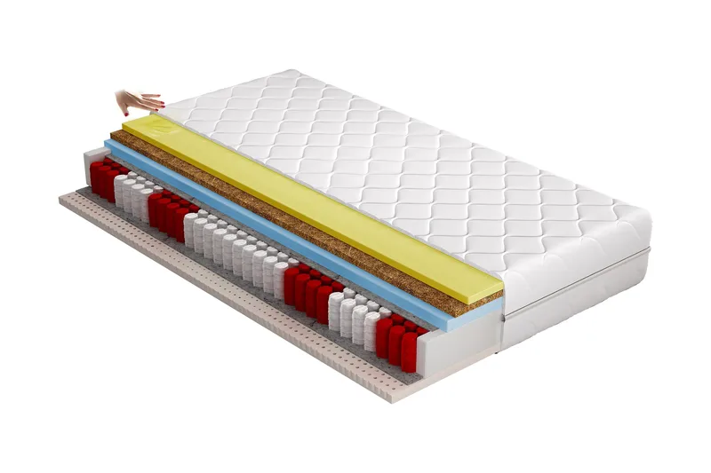 Palleros Overmadrass 160x200 cm i Stoff, Hvit