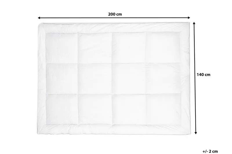 Trivor Overmadrass 140 200 cm - Hvit - Møbler - Senger - Madrasser - Overmadrass