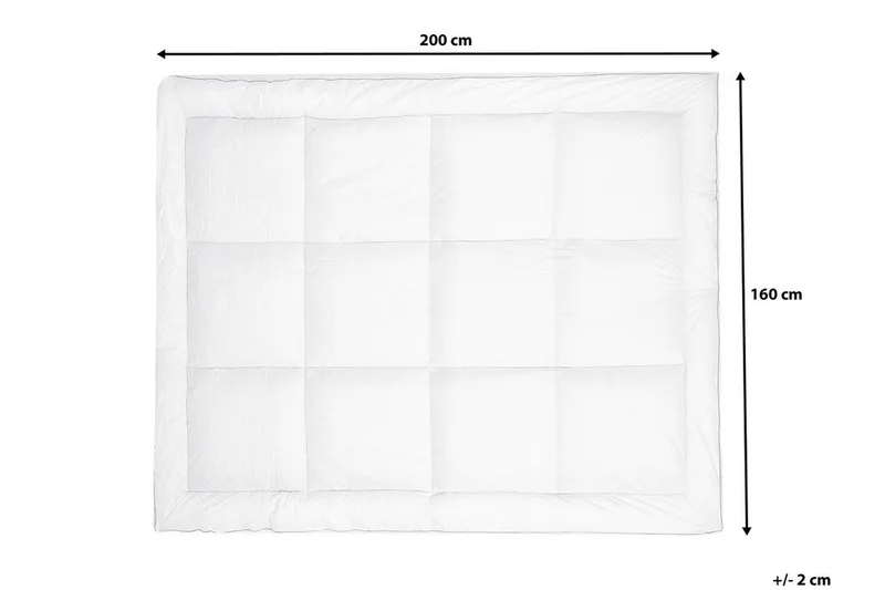 Trivor Overmadrass 160 200 cm - Hvit - Møbler - Senger - Madrasser - Overmadrass