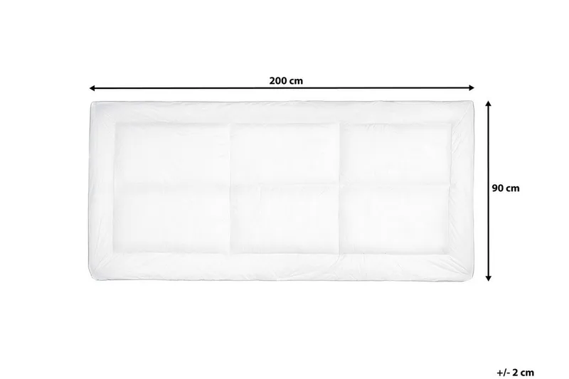 Trivor Overmadrass 90x200 cm - Hvit - Møbler - Senger - Madrasser - Overmadrass