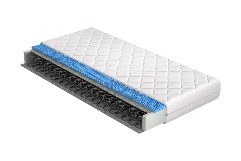 Villayo Overmadrass 120x200 cm i Stoff, Hvit