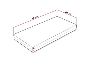 Pocketmadrass Tulalip Vinter Sommar 180x200 cm - Hvit - Møbler - Senger - Madrasser - Overmadrass