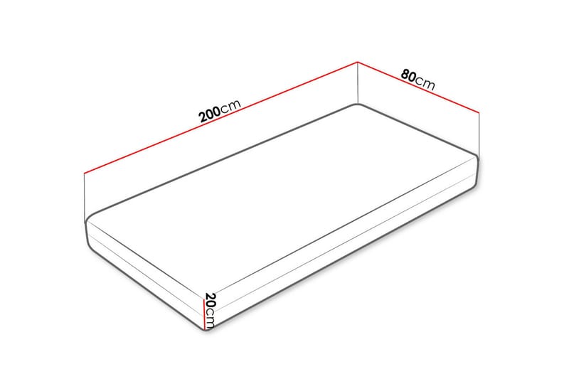 Pocketmadrass Tulalip Vinter Sommar 80x200 cm - Hvit - Møbler - Senger - Madrasser - Overmadrass